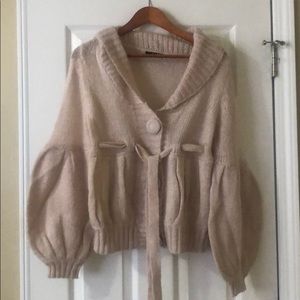 Small Sisley alpaca pale pink sweater